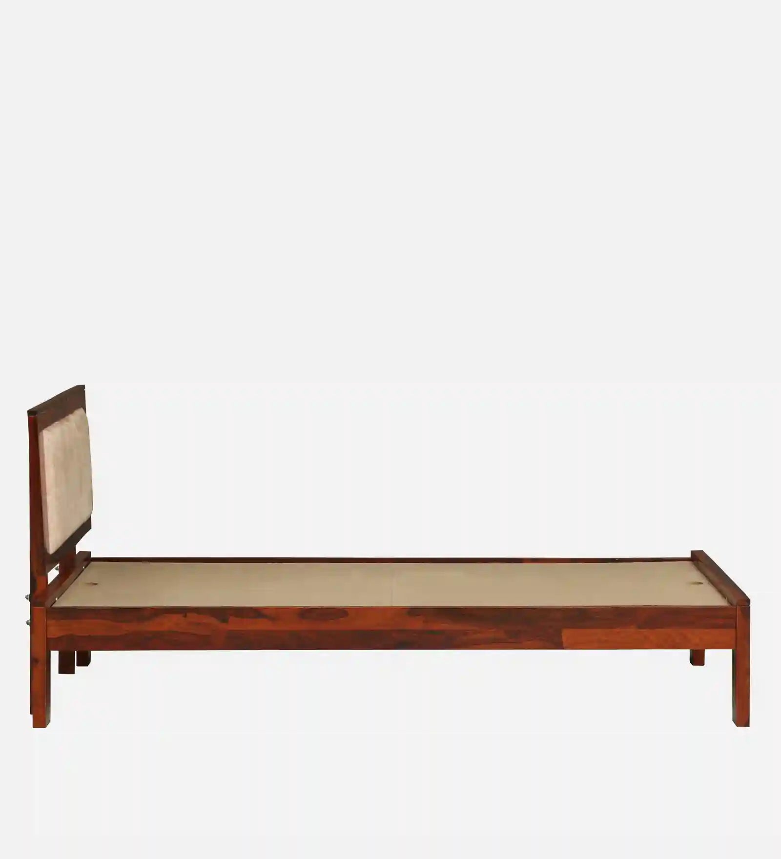 Kashtha wooden single bed minimal style solid wood bed India