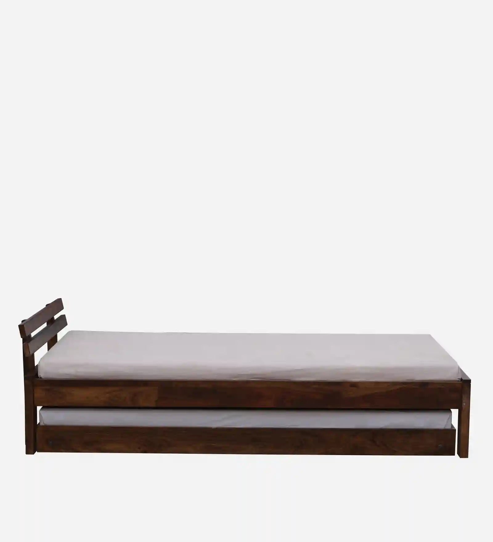 Kashtha wooden single bed with pull out trundle space saving bed India
