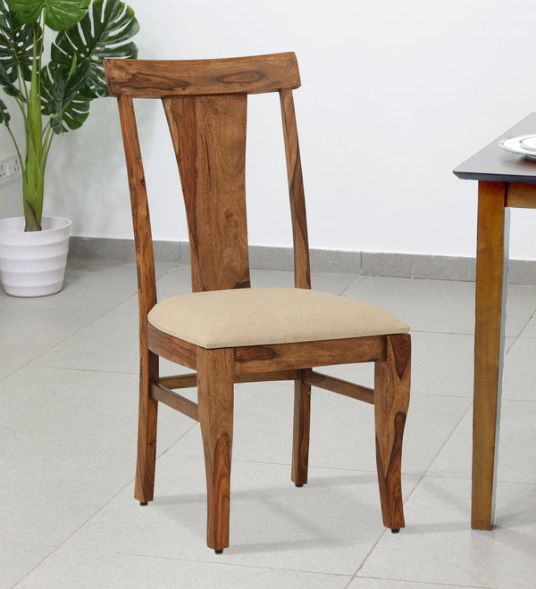Oslo Solid Wood Dining Chair (Set Of 2) In Rustic Teak Finish By Rajwada