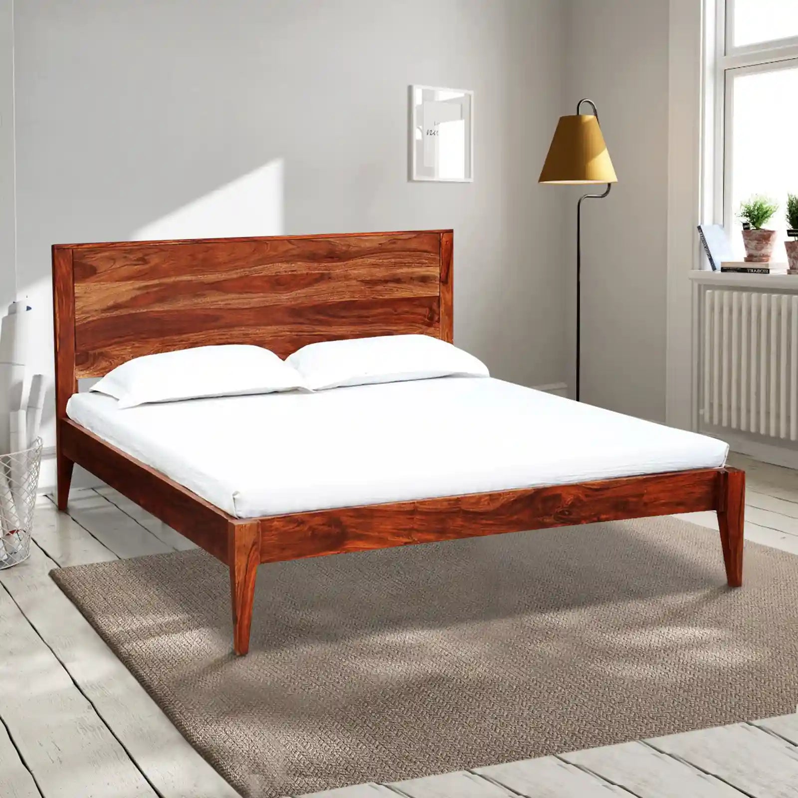 Kim sheesham bed king size solid wood design