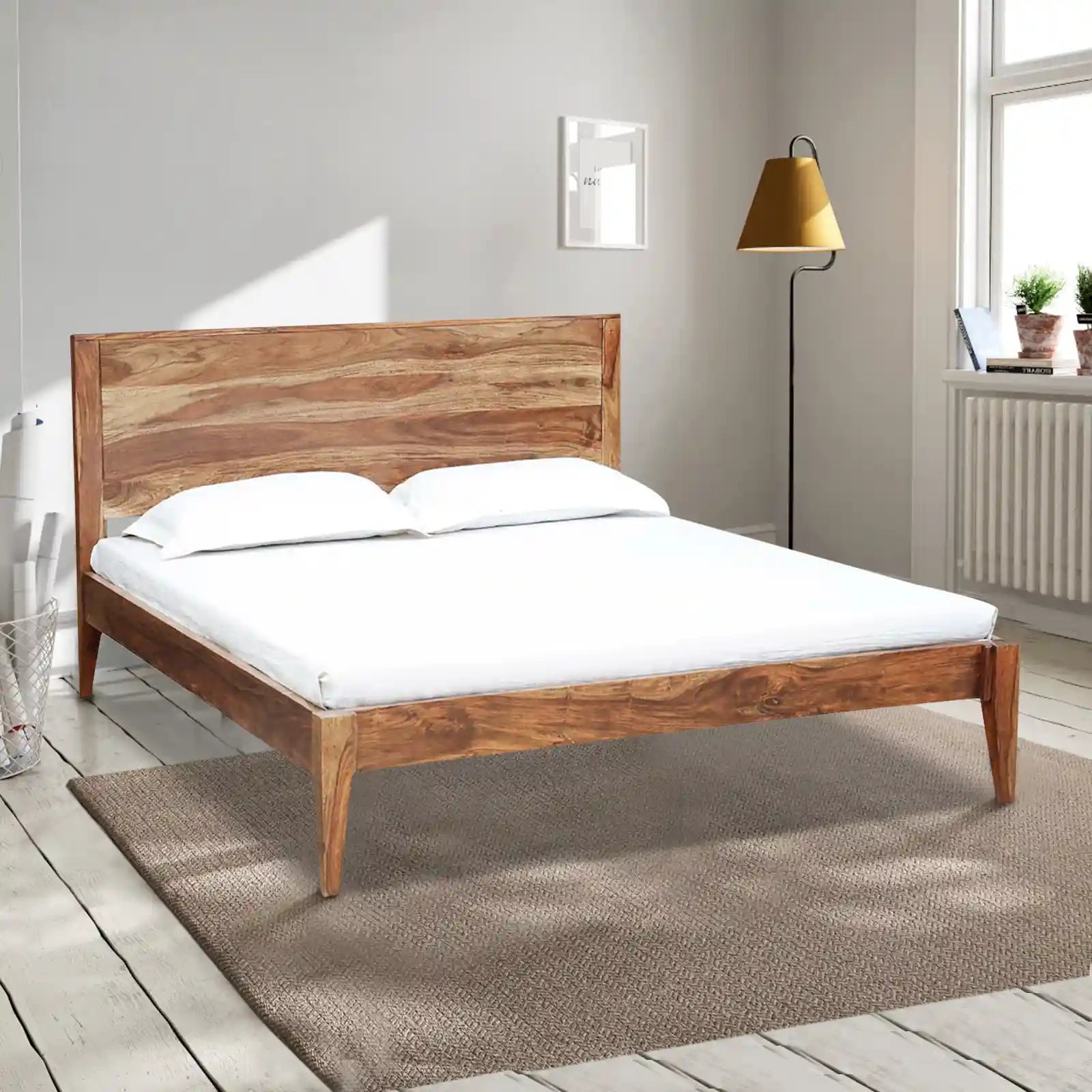 Kim solid wood bed simple design modern bedroom