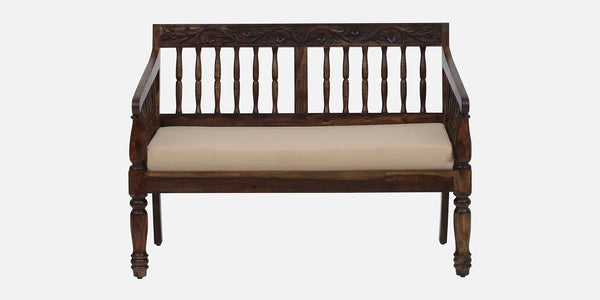 Macelina Solid Wood 2 Seater Sofa In Provincial Teak Finish By Rajwada