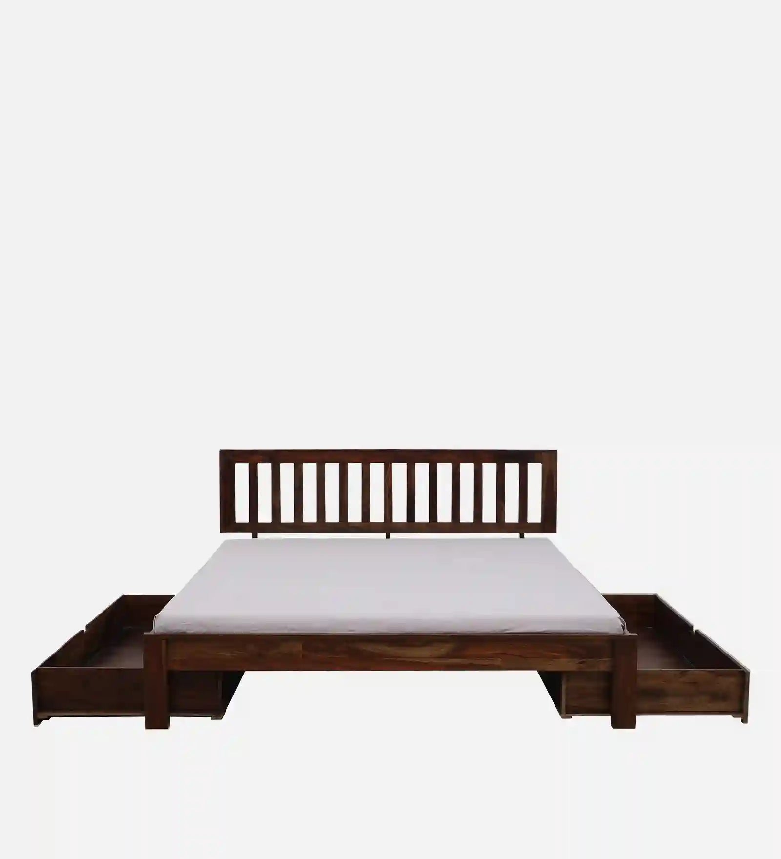 heavy sheesham wood support frame king size drawer storage bed india