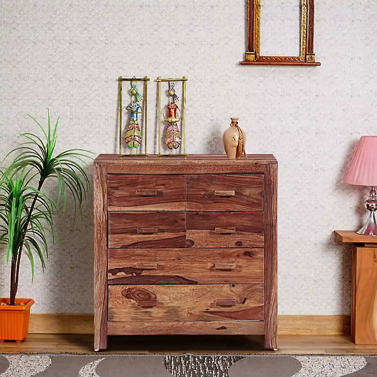 Luxury Acro sheesham wood drawer cabinet modern home storage solution