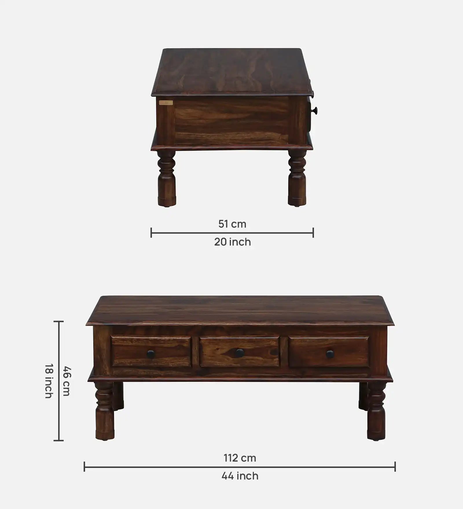Luxury Samrita wooden coffee table solid sheesham home style