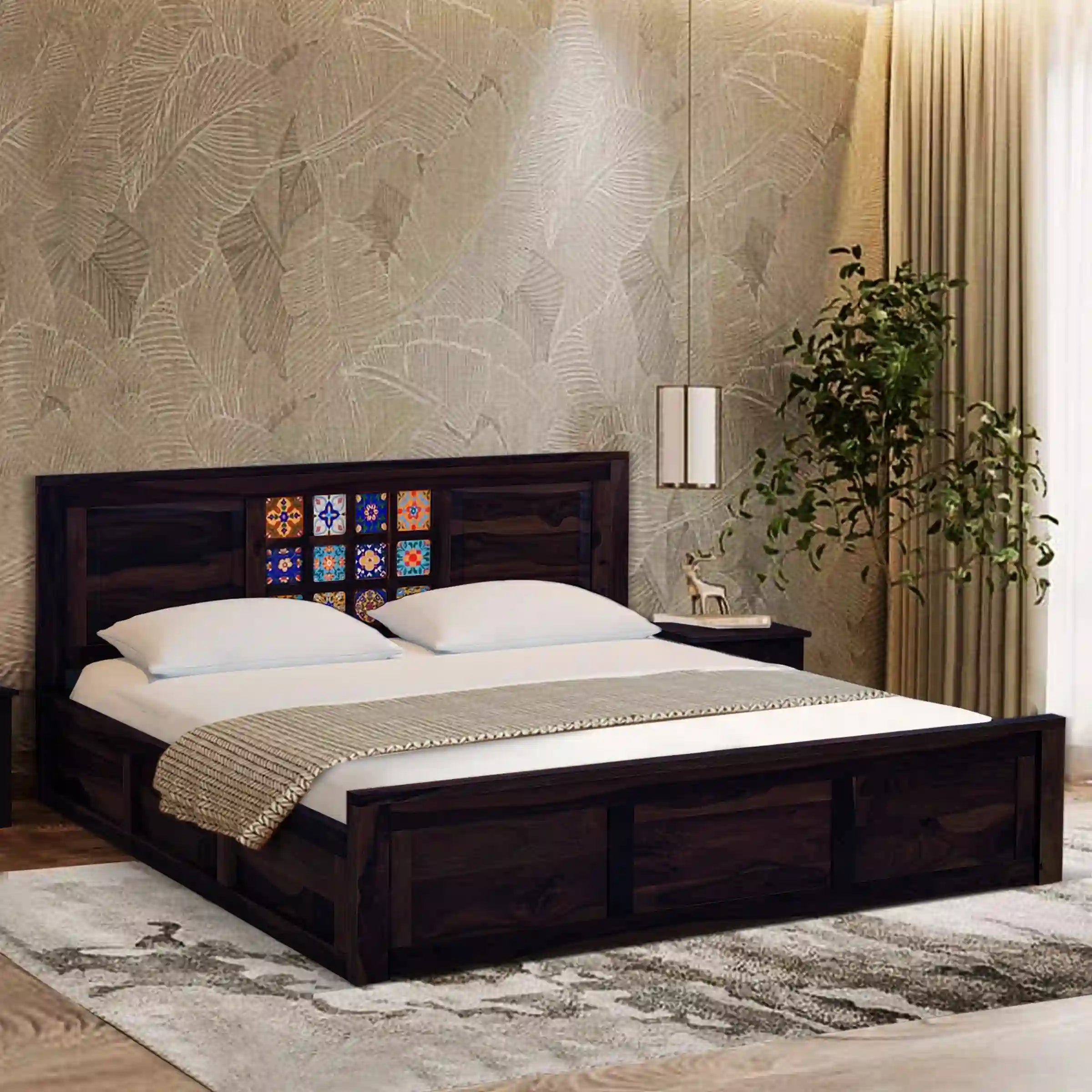 luxury sheesham wood storage bed anamika king size wooden bed latest design india