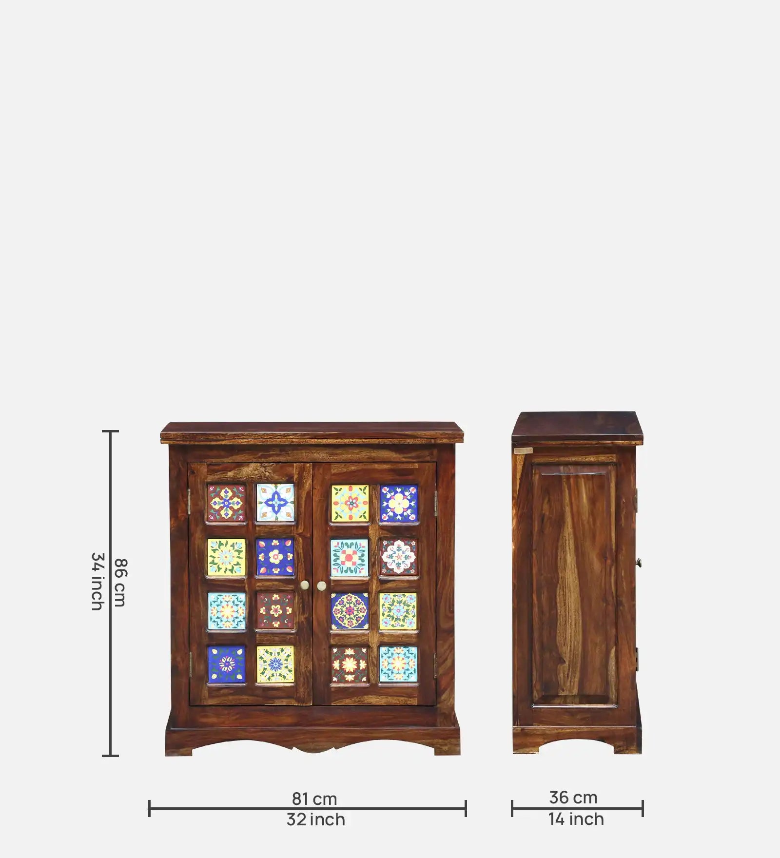 Luxury solid wood cabinet sheesham storage furniture home India