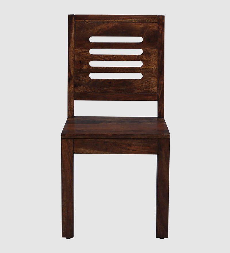 Saho Solid Wood Dining Chair (Set Of 2) In Walnut Finish By Rajwada
