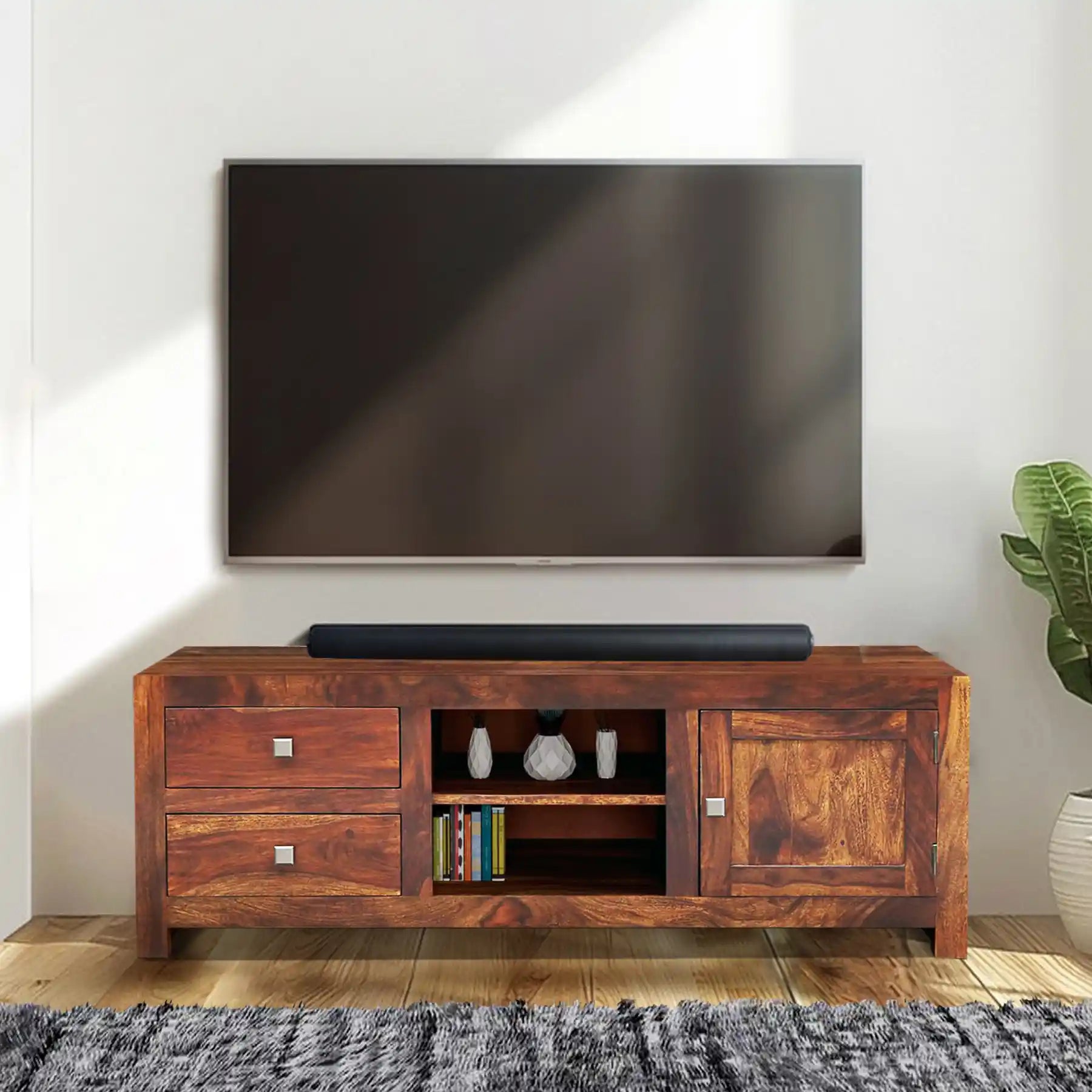 Milo solid wood entertainment unit TV cabinet for home furniture