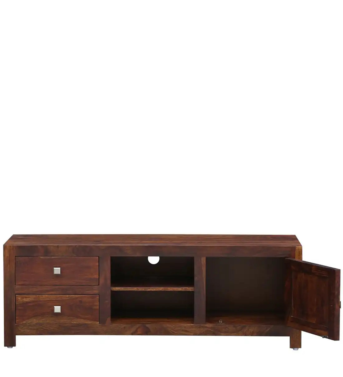 Milo wooden TV stand with storage made from solid sheesham wood