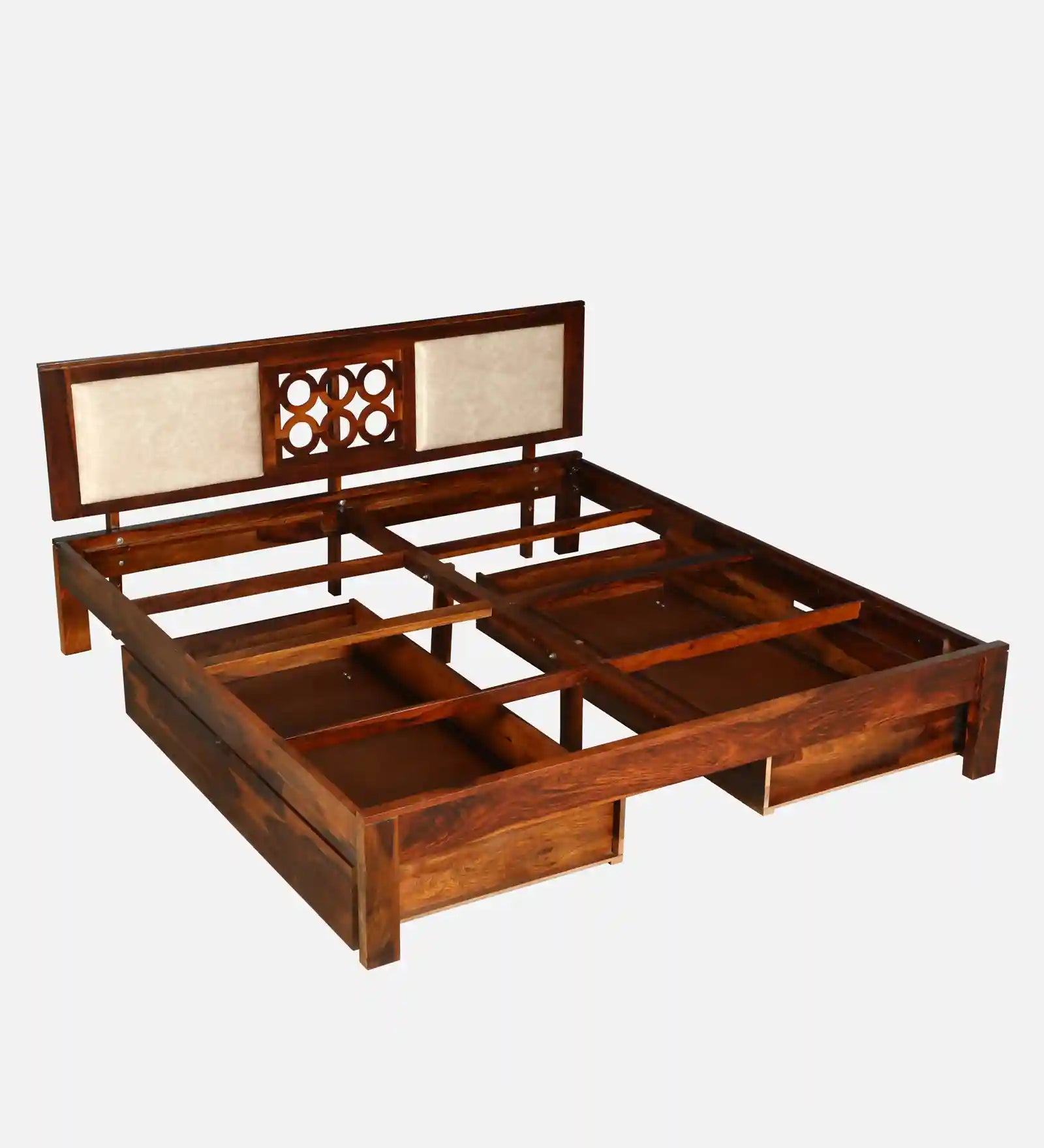 minimal headboard wood bed pattern sheesham queen size drawer storage bed india