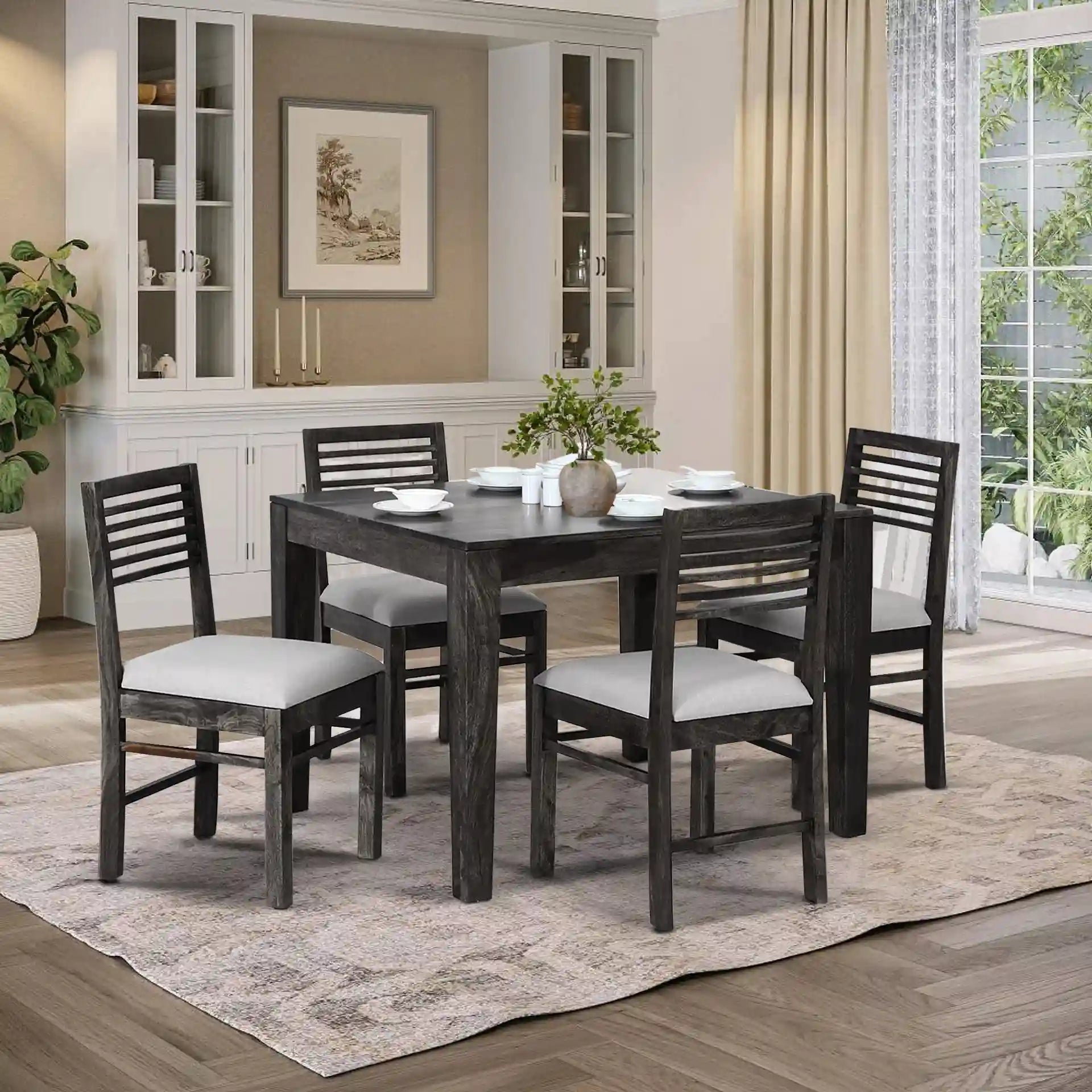 Modern Belfort dining table set four seater stylish home furniture