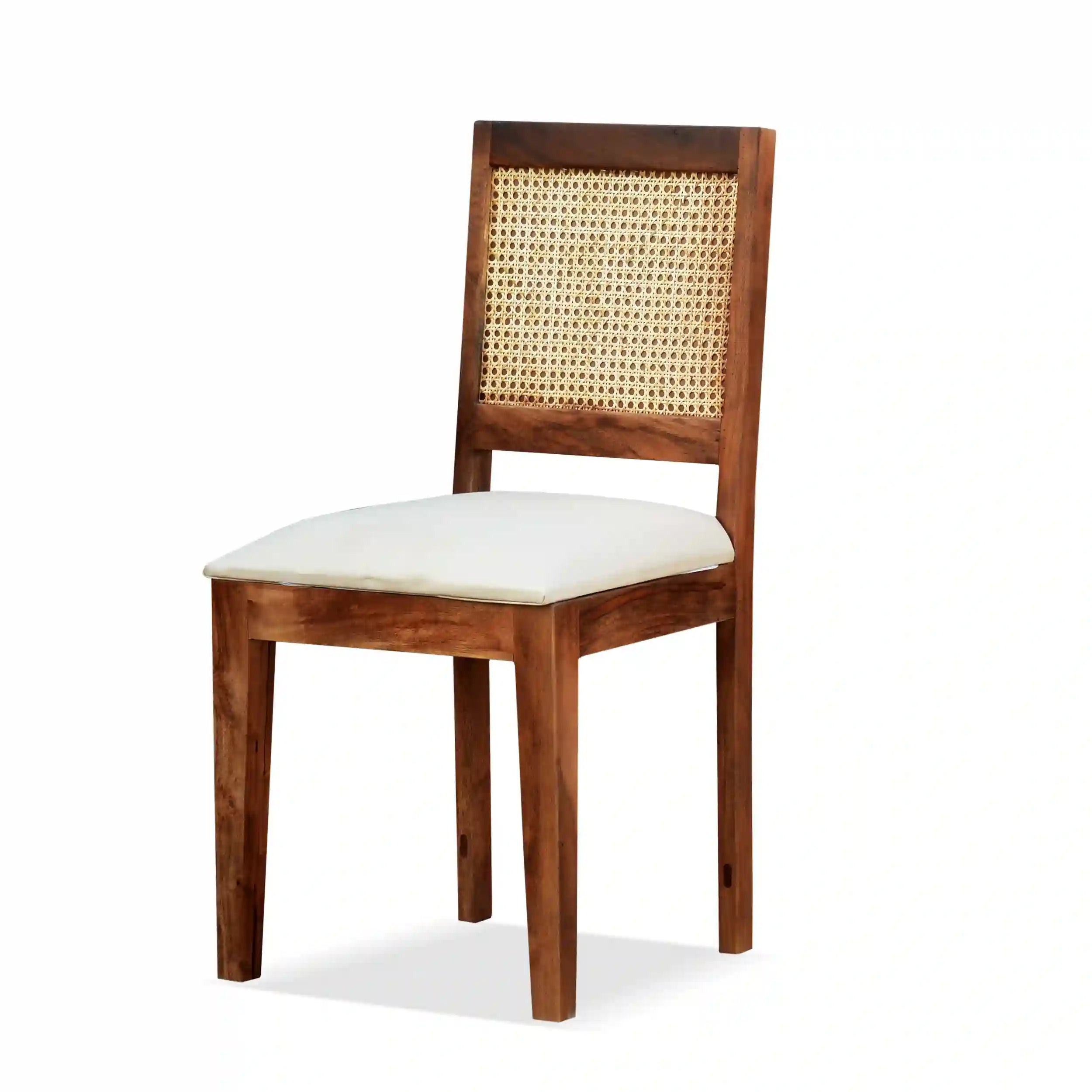 Modern rattan cane 6-seater dining table set solid wood furniture for elegant dining room