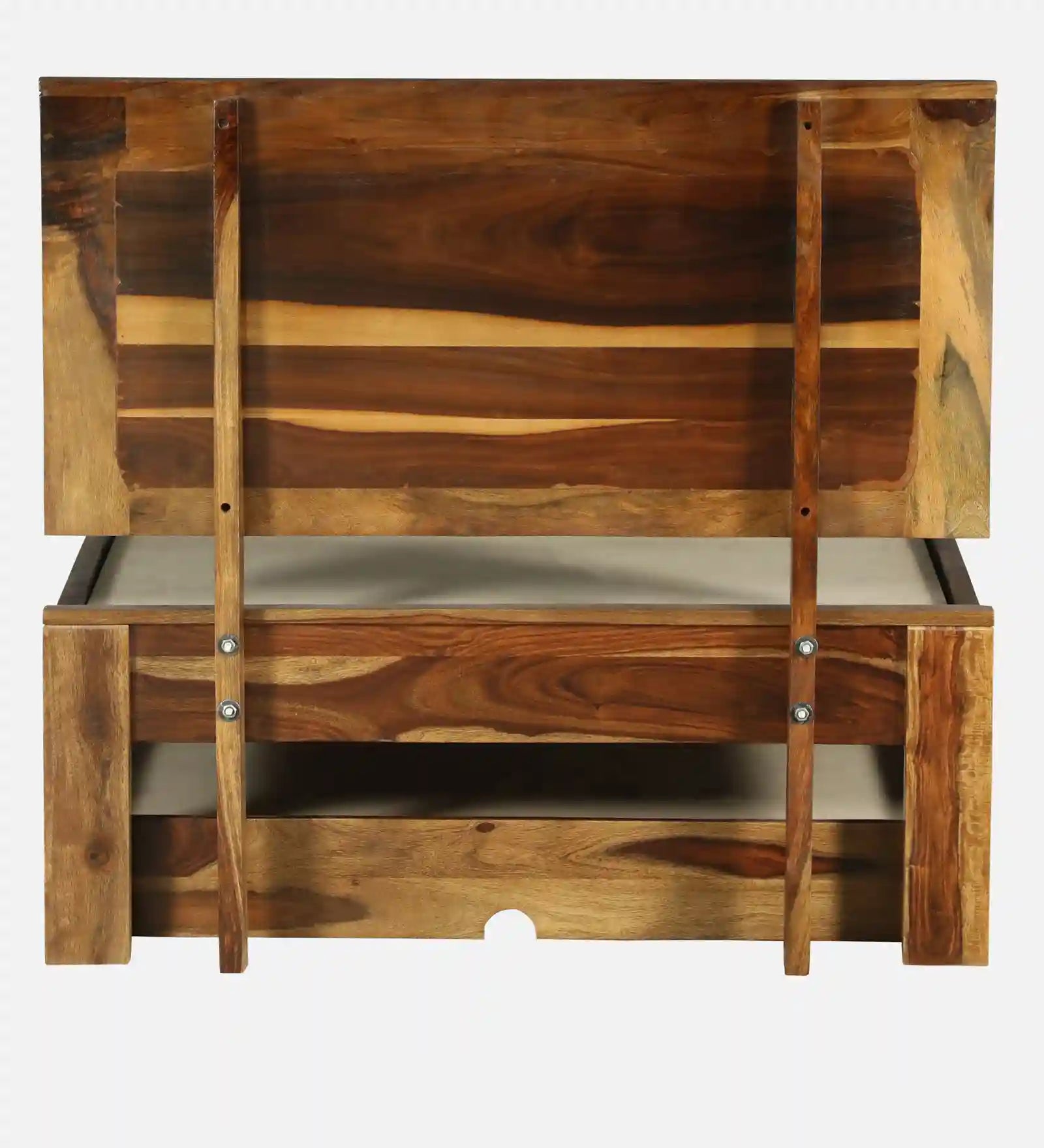 Modern sheesham single bed trundle Shraya solid wood bed India