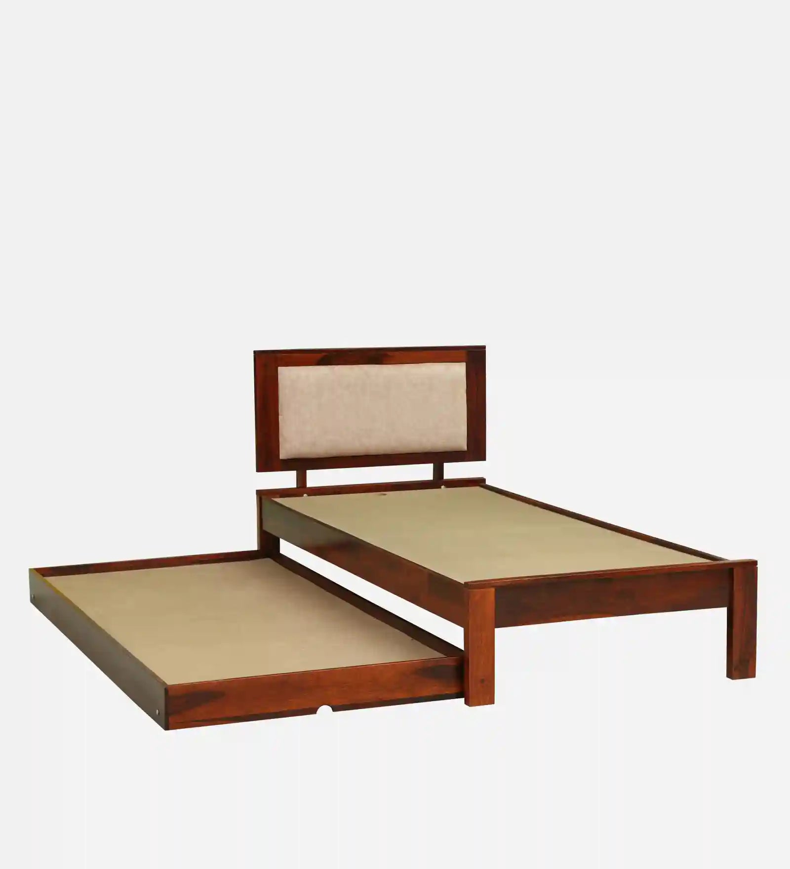 Modern sheesham single bed with trundle Kashtha solid wood bed India