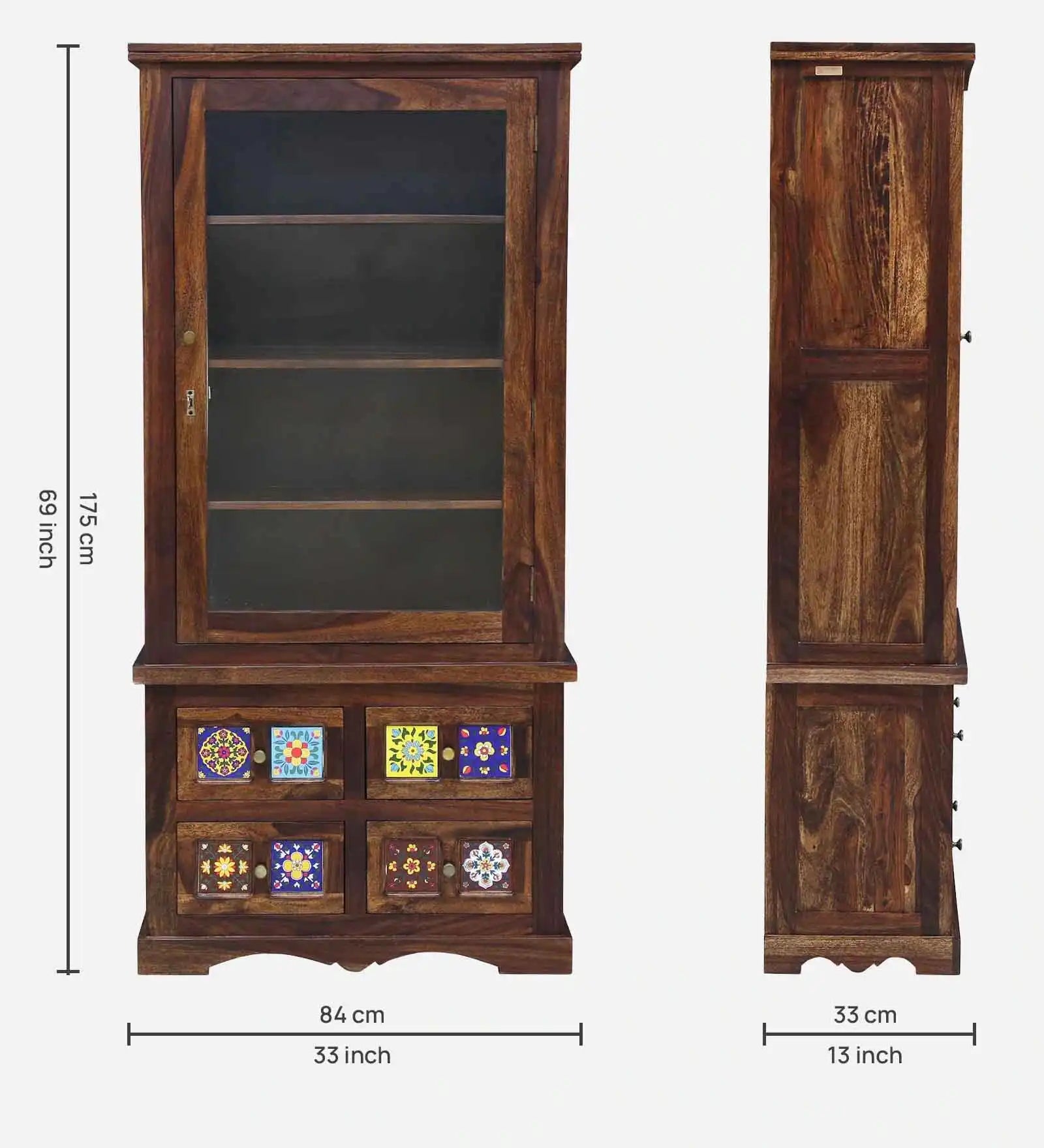 Modern sheesham wood bookcase wooden bookshelf for study room