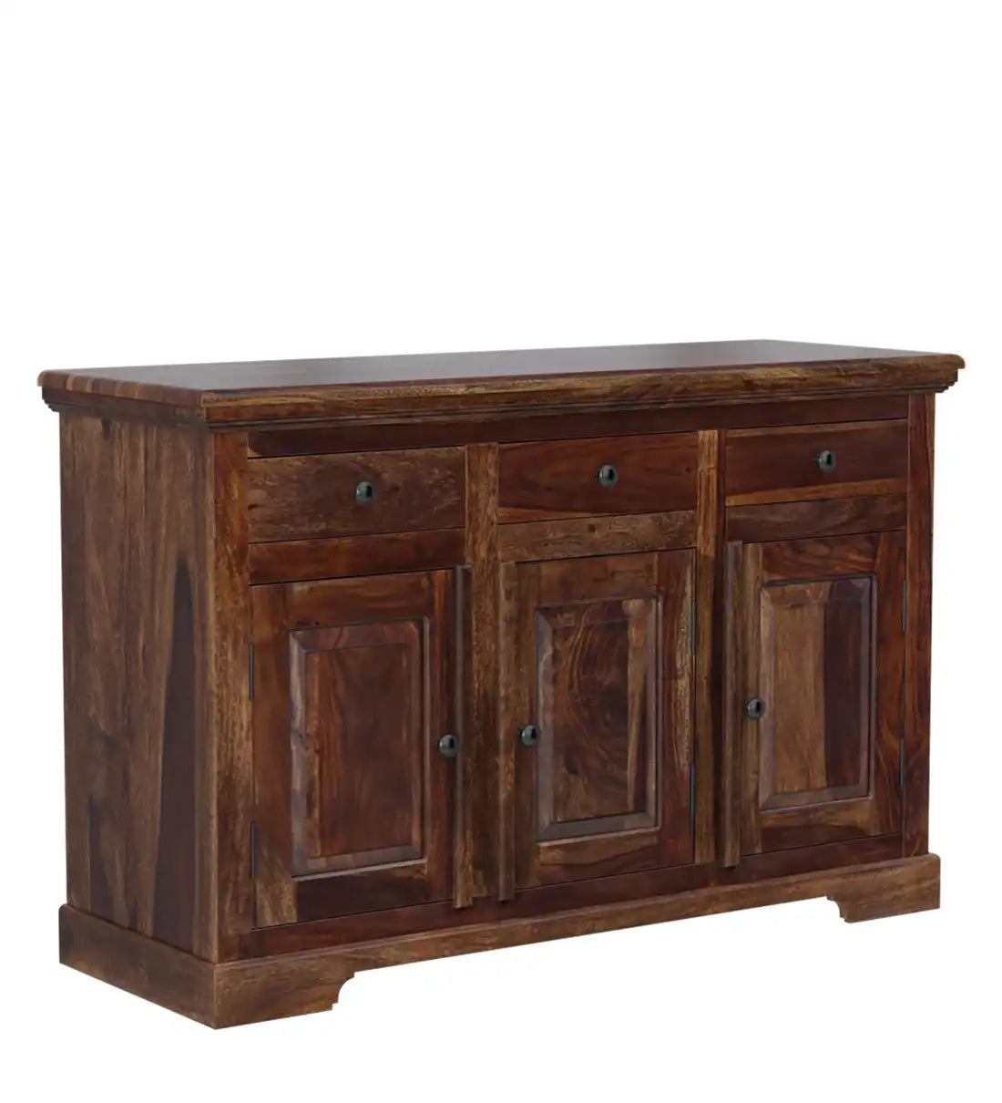 Modern sheesham wood sideboard cabinet storage unit living room furniture
