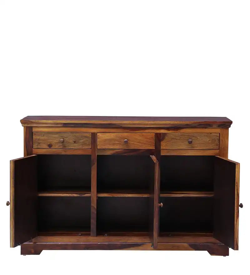 Modern sheesham wood sideboard cabinet storage unit living space