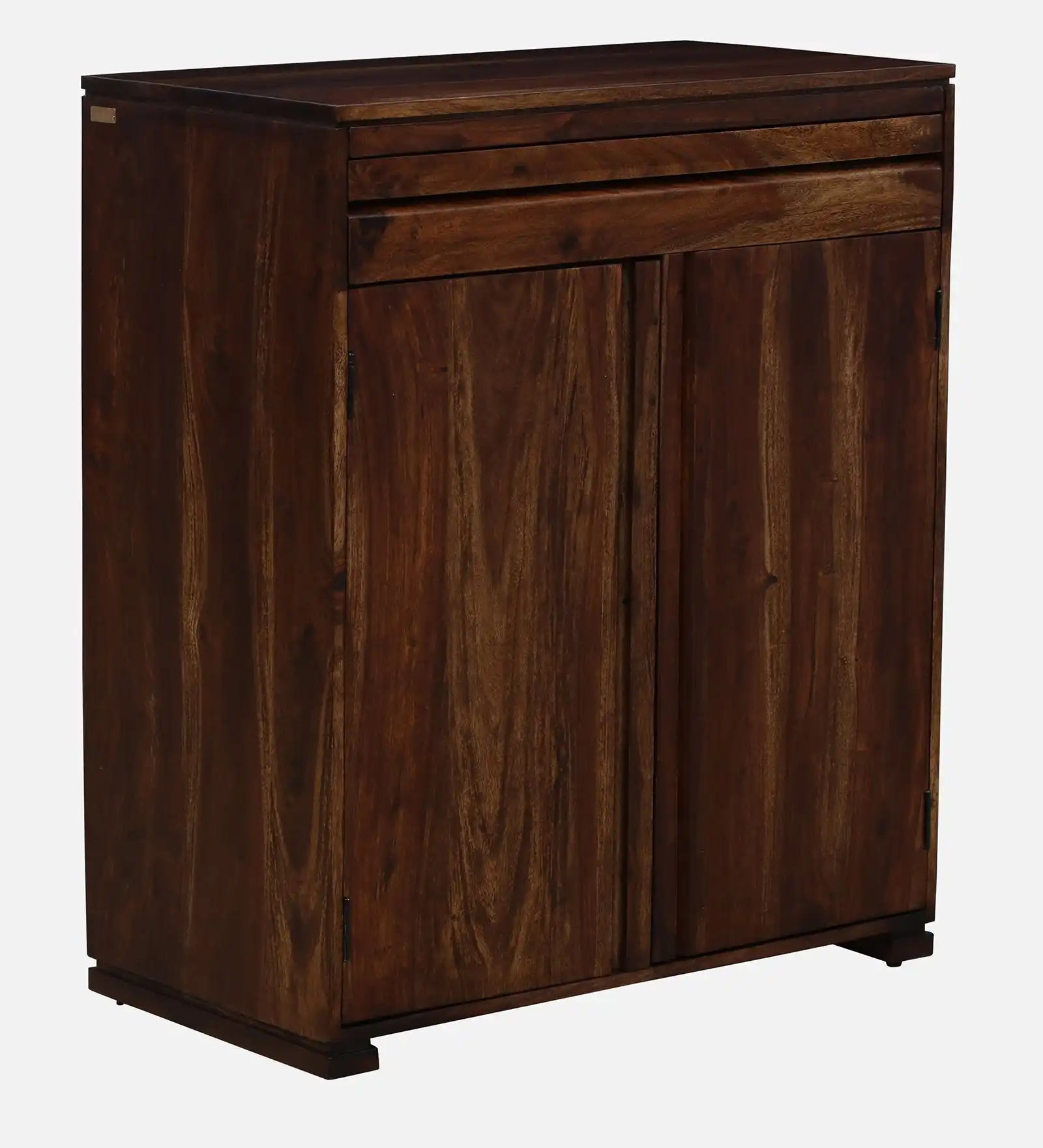 Modern solid wood shoe storage cabinet for entryway furniture in Indian homes