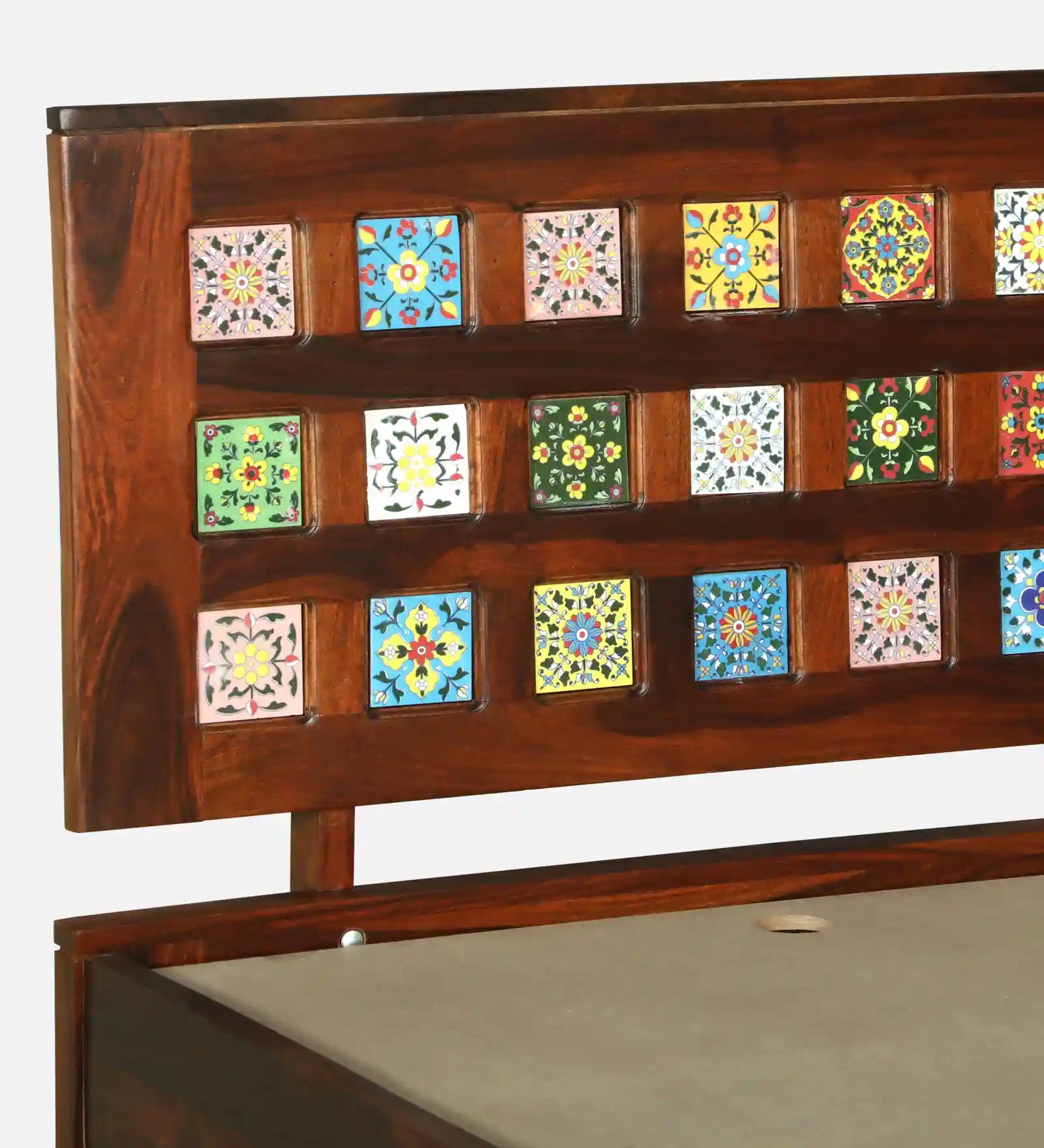 Modern solid wood single bed storage Anamika wooden bed design India
