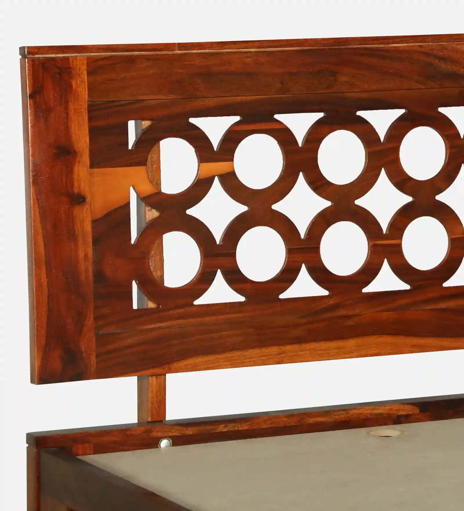 Modern solid wood single bed storage Vainika bedroom bed India