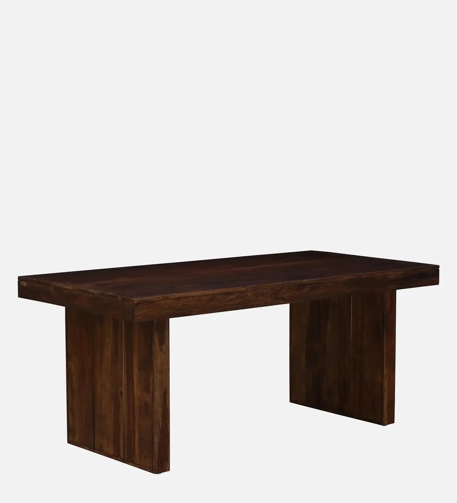 Modern solid wood six-seater dining table set Poster design for stylish interiors