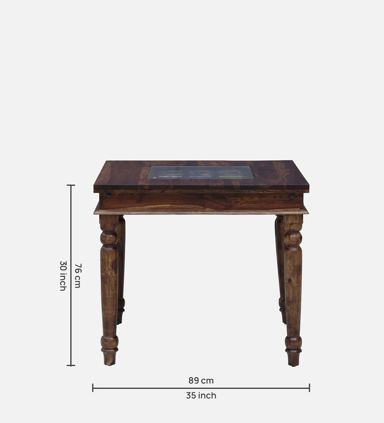 Natural Finish Solid Wood Dining Table Set for Small Family