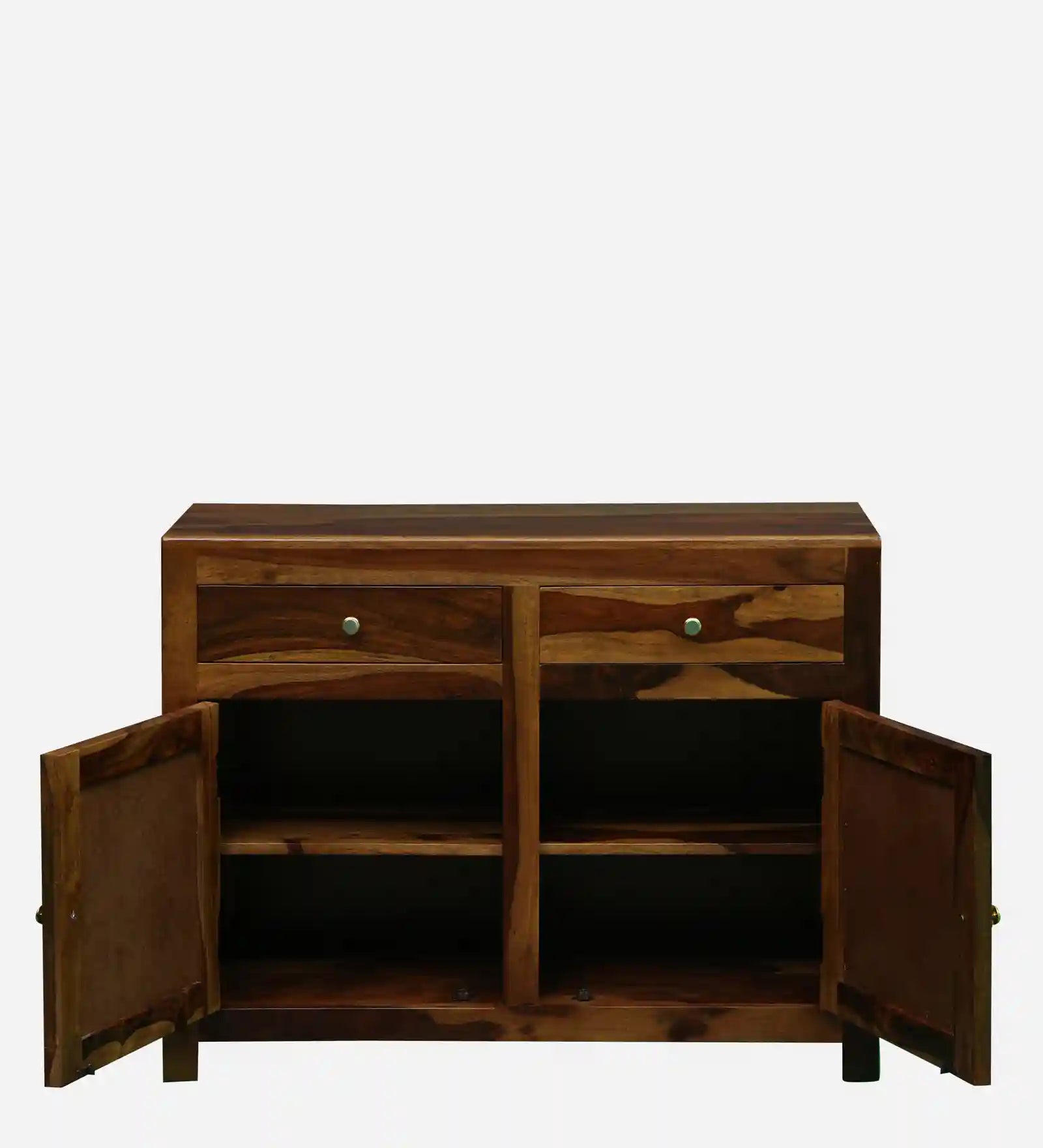 Modern wooden sideboard cabinet sheesham rattan storage unit home