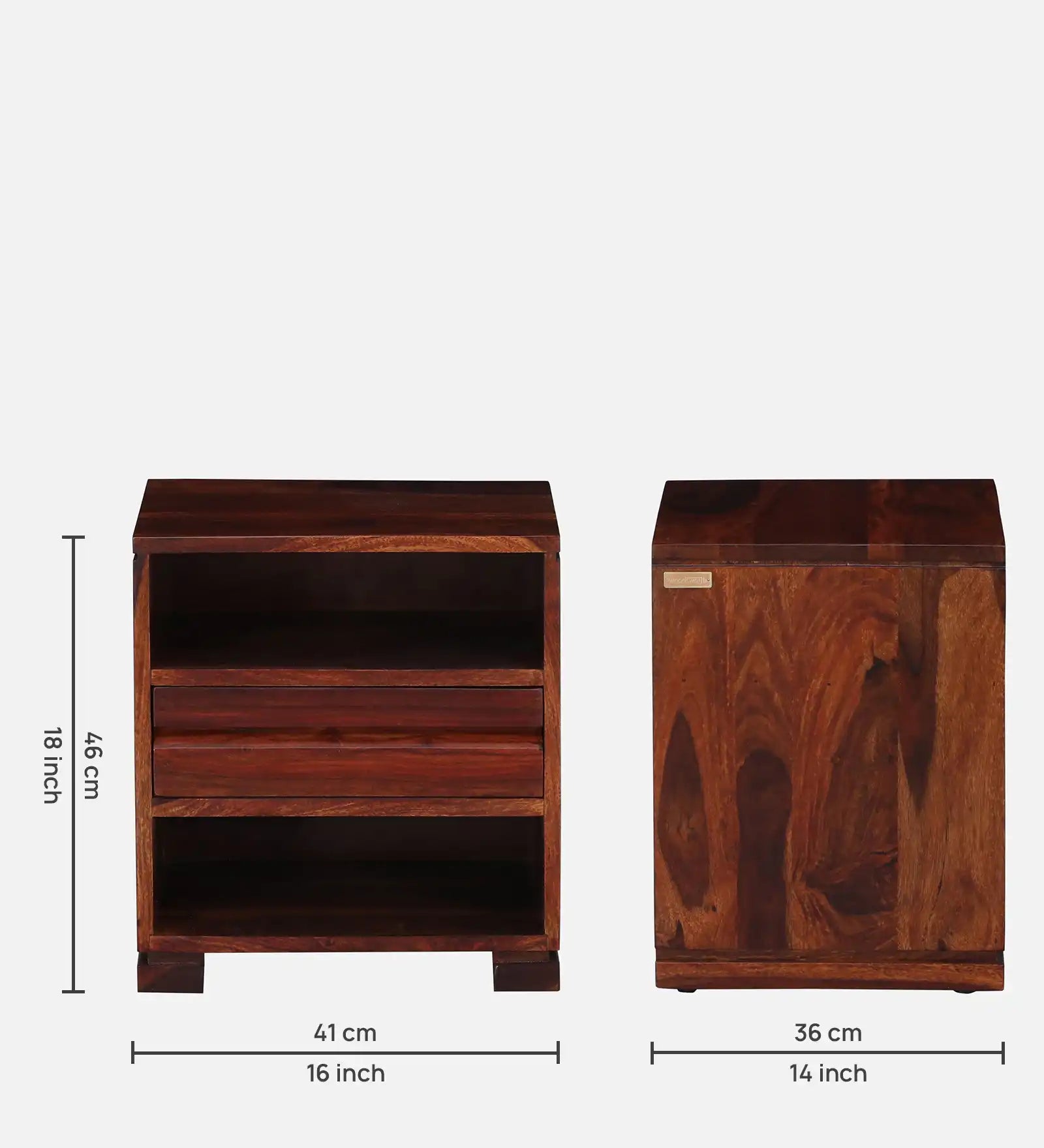 Moscow bedroom side table solid wood nightstand design India