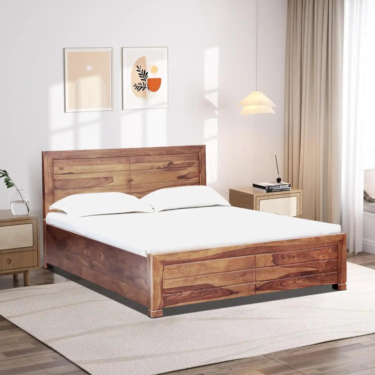 Moscow Indian style queen bed rosewood box storage