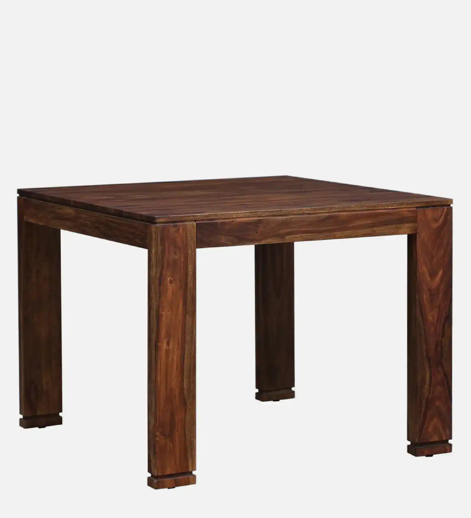 Moscow sheesham wood four seater dining table set teak finish premium furniture
