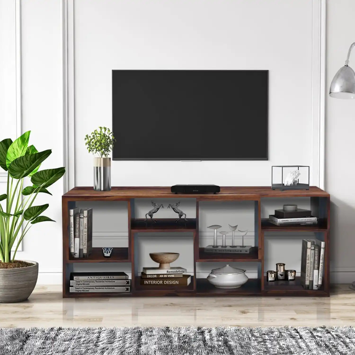 Moscow sheesham wood tv unit solid wood tv stand for living room India