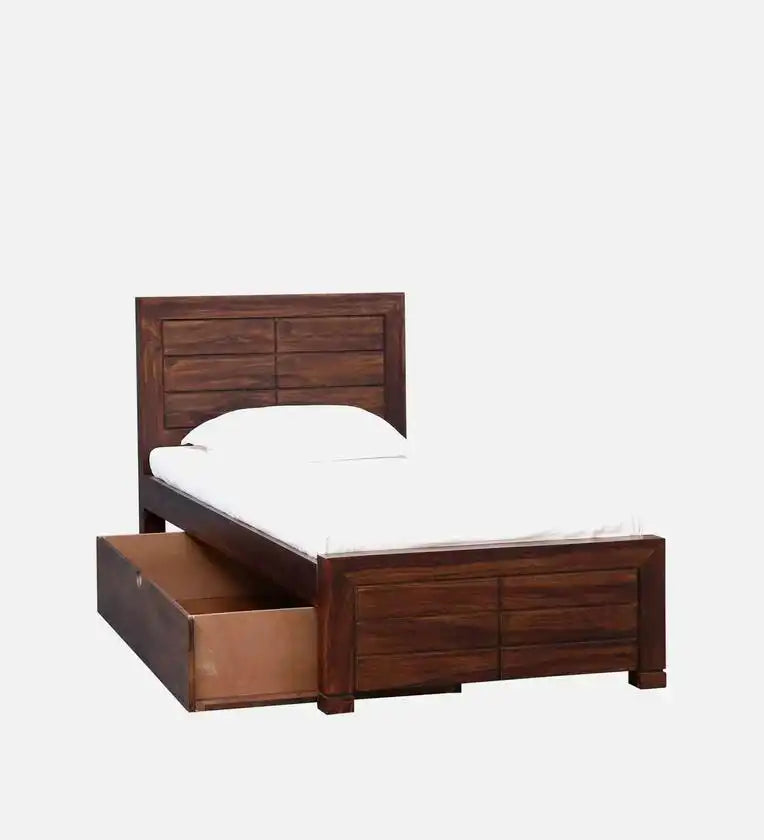 Moscow single bed with drawer heavy duty solid wood frame India