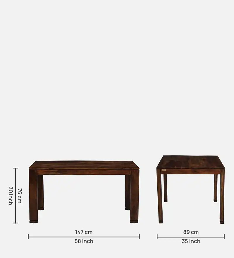 Moscow solid sheesham dining table modern Indian style furniture for dining space