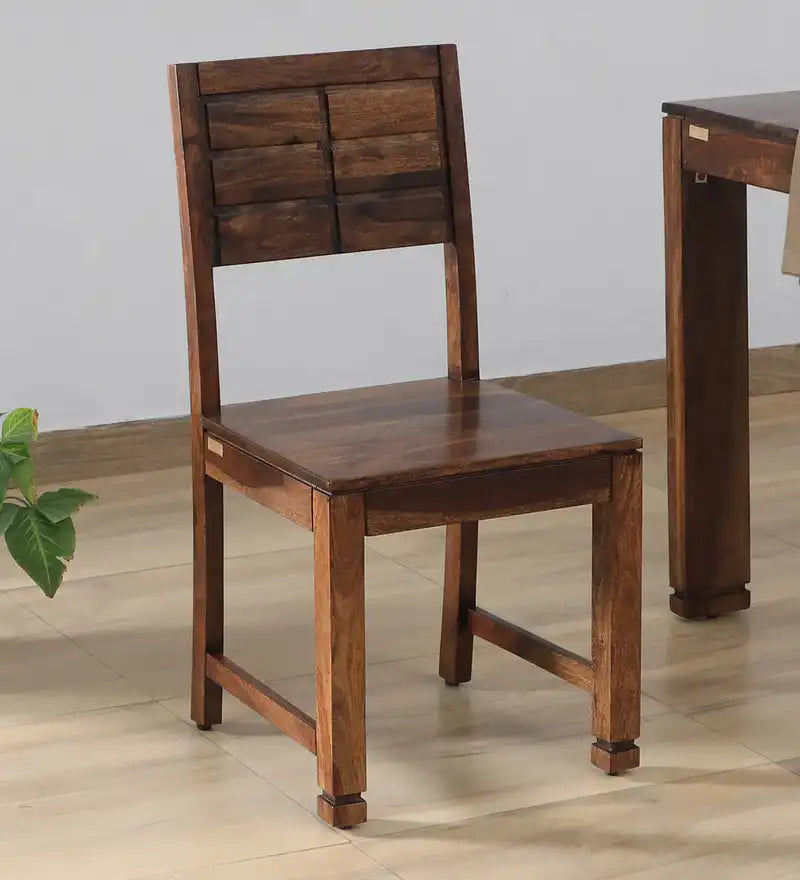 Moscow solid sheesham wood dining chair set of two for modern Indian home furniture