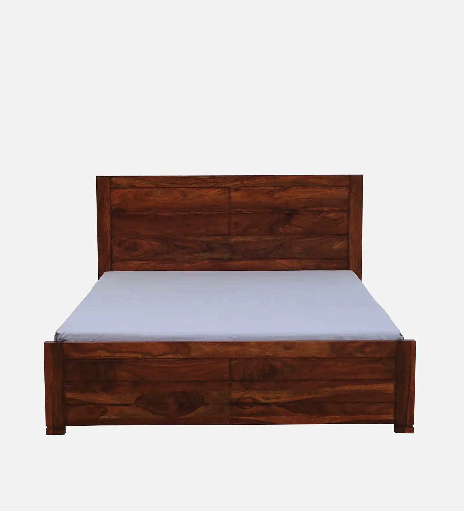 moscow sheesham wood queen size bed side view without storage modern bedroom furniture