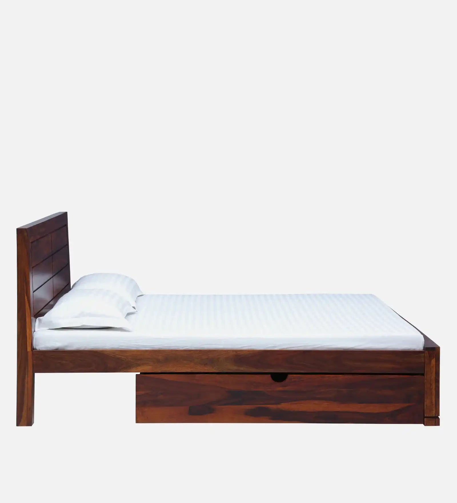 Moscow solid wood king bed drawer storage modern look