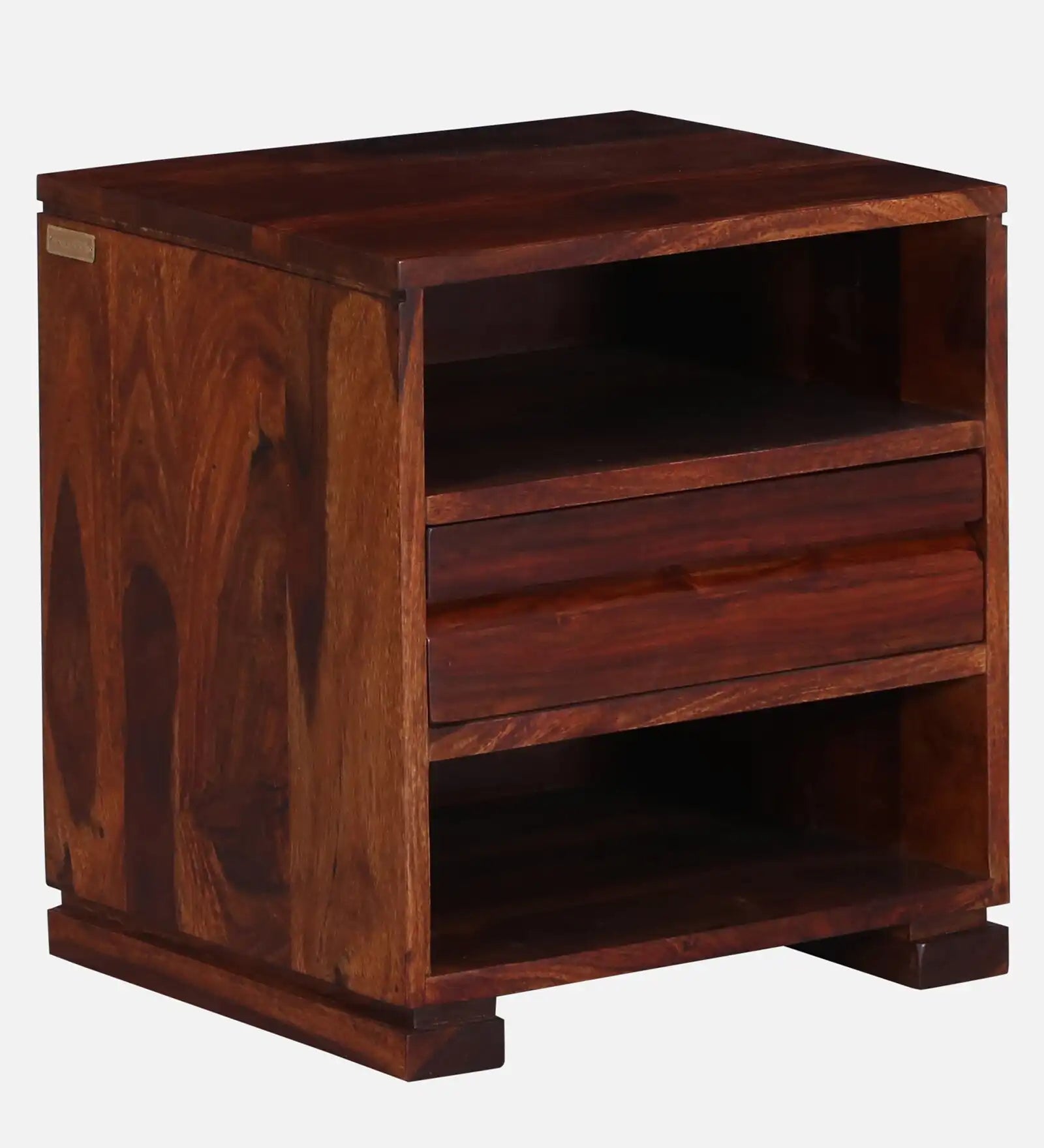 Moscow wooden bedside table modern nightstand clean style India