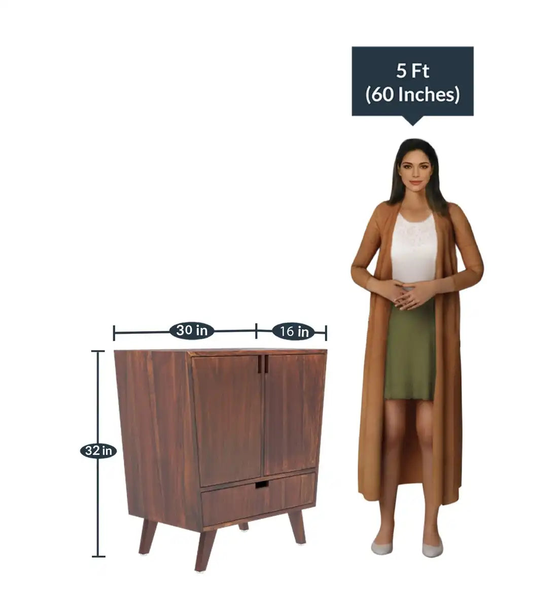 Multi storage credenza sheesham wood console furniture unit home India