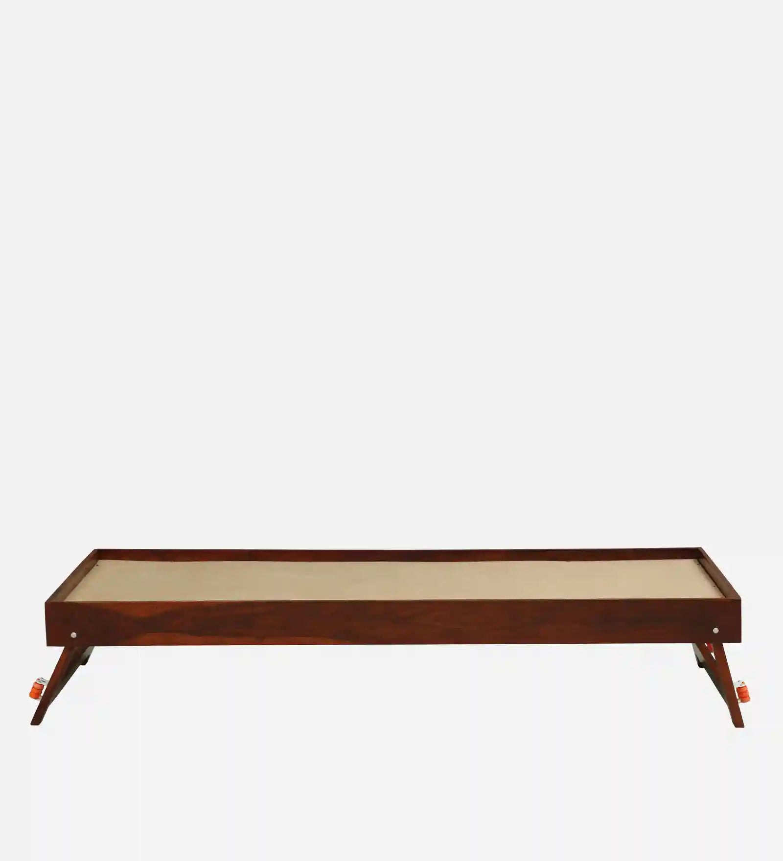 Nivasa modern single bed trundle solid wood minimal bed design India