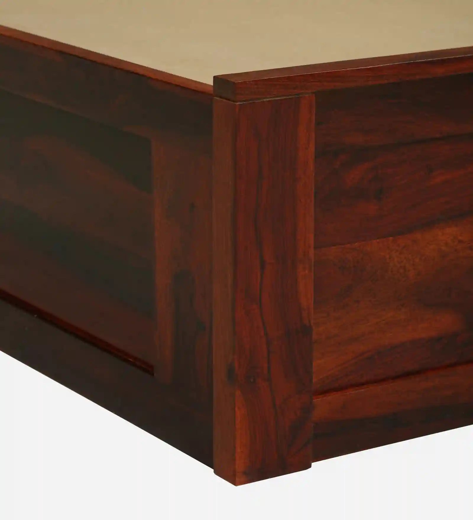 Nivasa sheesham single bed storage box clean wooden bed India