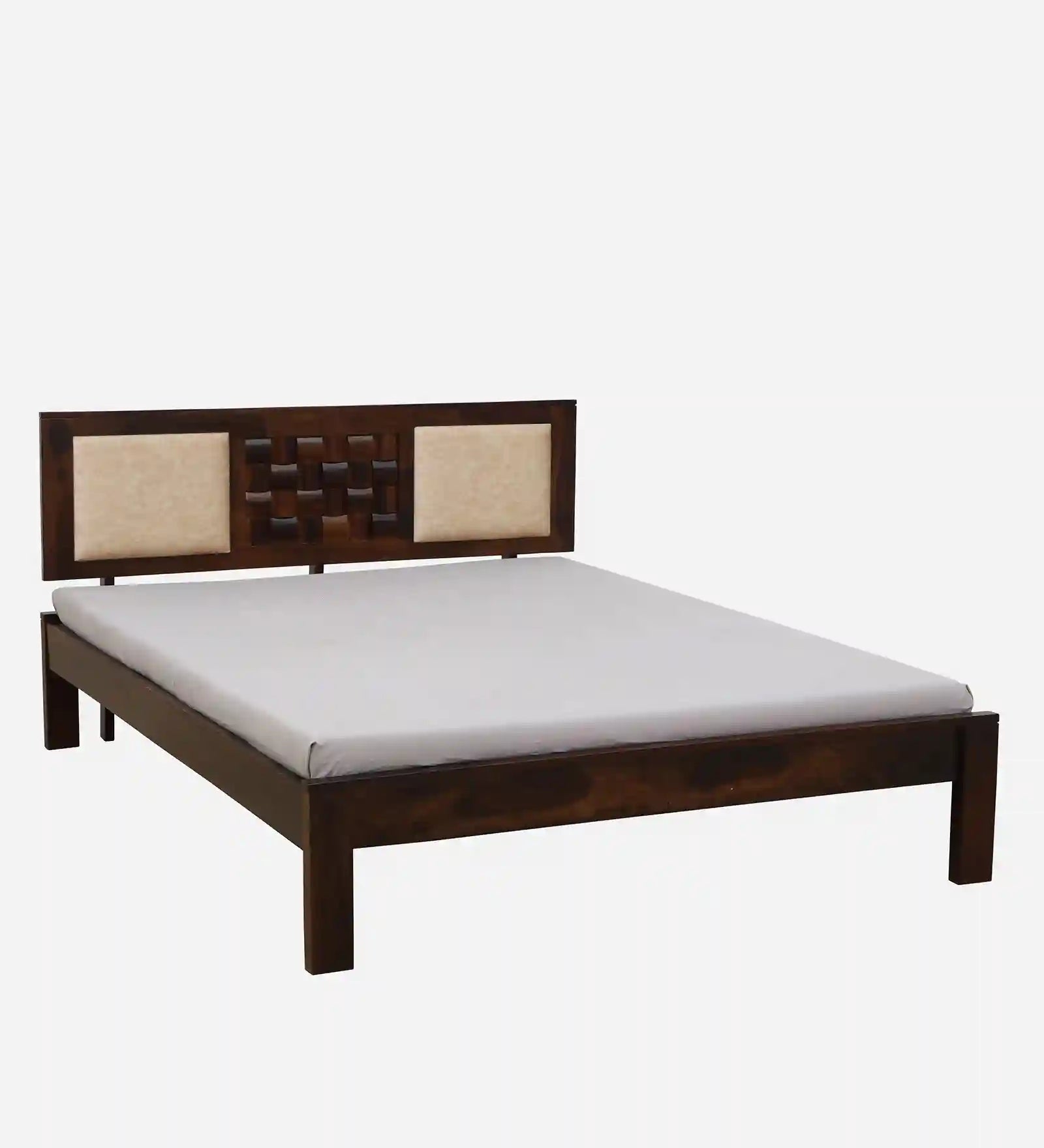 nivasa sheesham wood king size bed without storage strong durable wooden frame