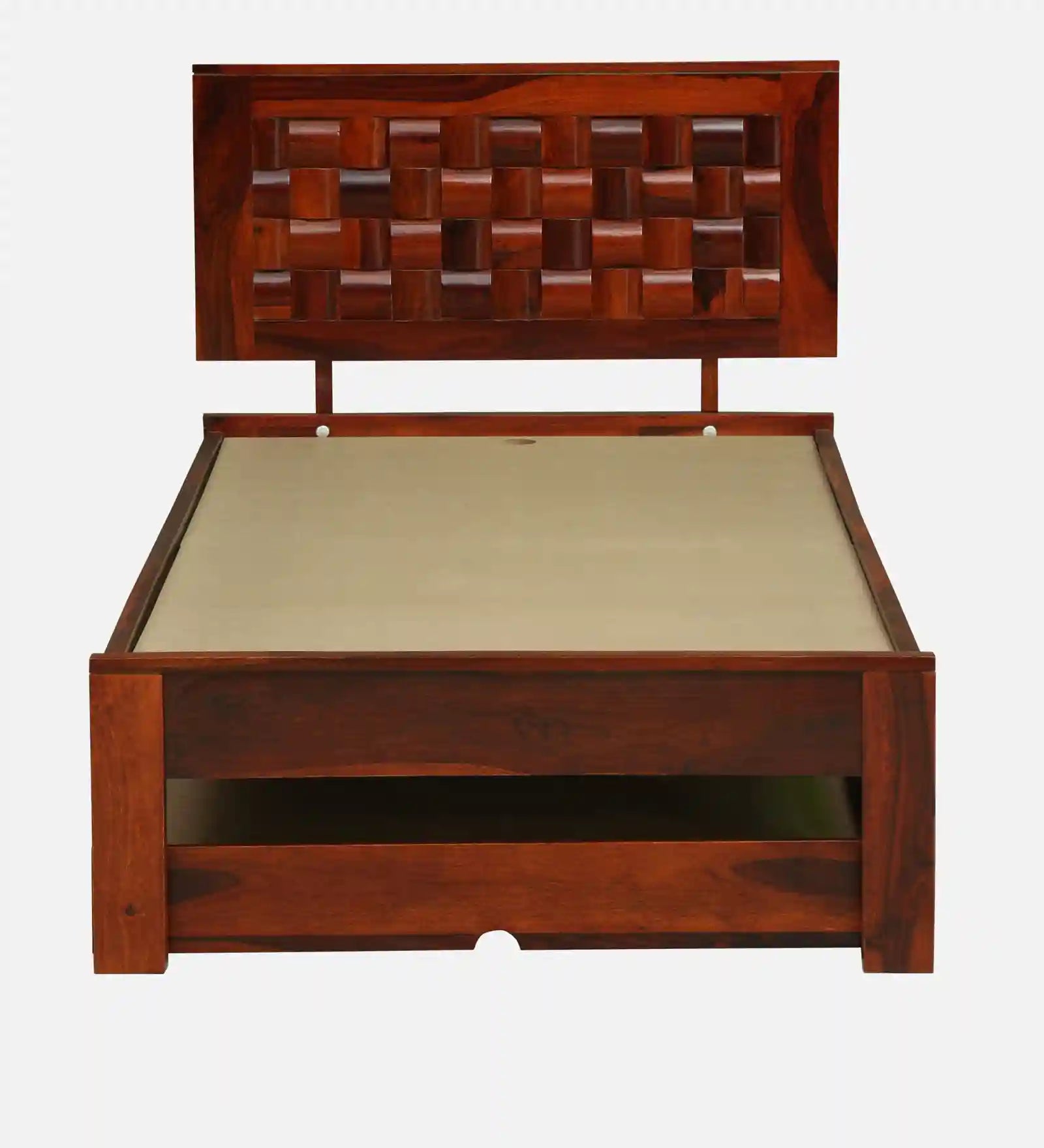Nivasa sheesham wood single bed trundle design strong wooden bed Indi