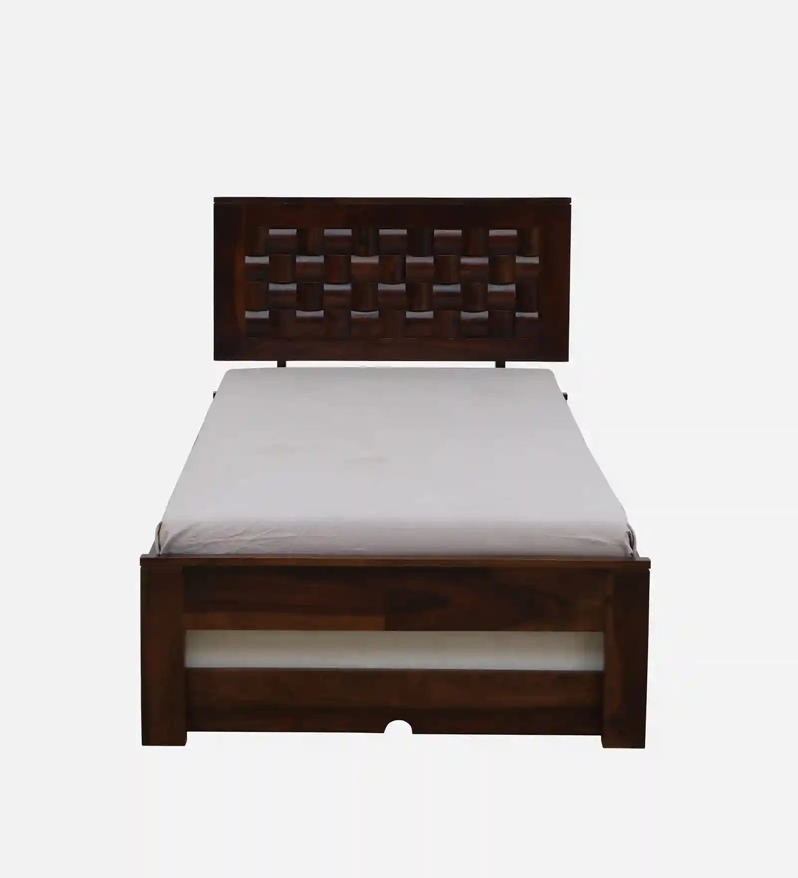 Nivasa sheesham wood single bed trundle design strong wooden bed India