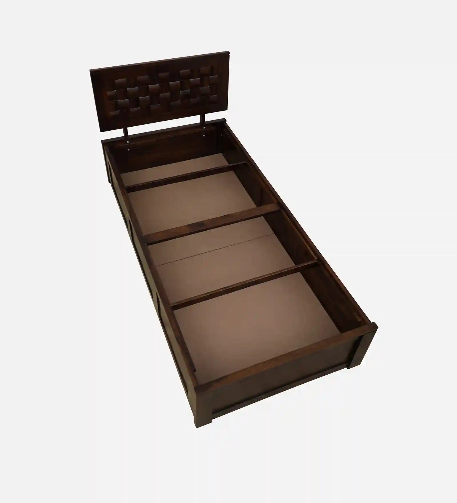 Nivasa single bed with storage heavy duty solid wood frame India