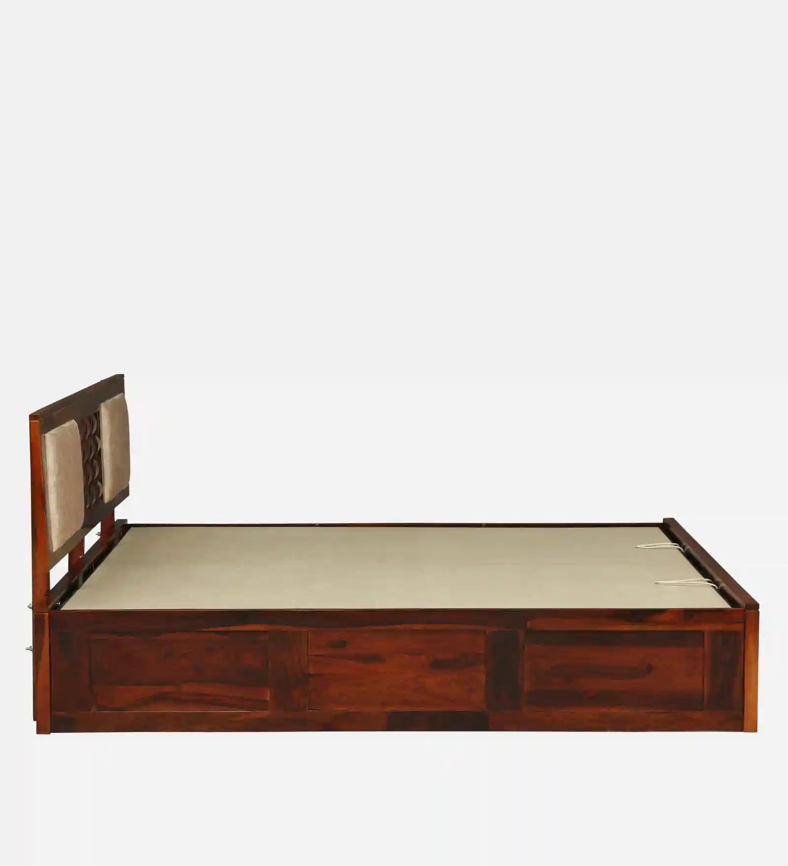 Nivasa solid sheesham wood king size bed with hydraulic storage premium quality