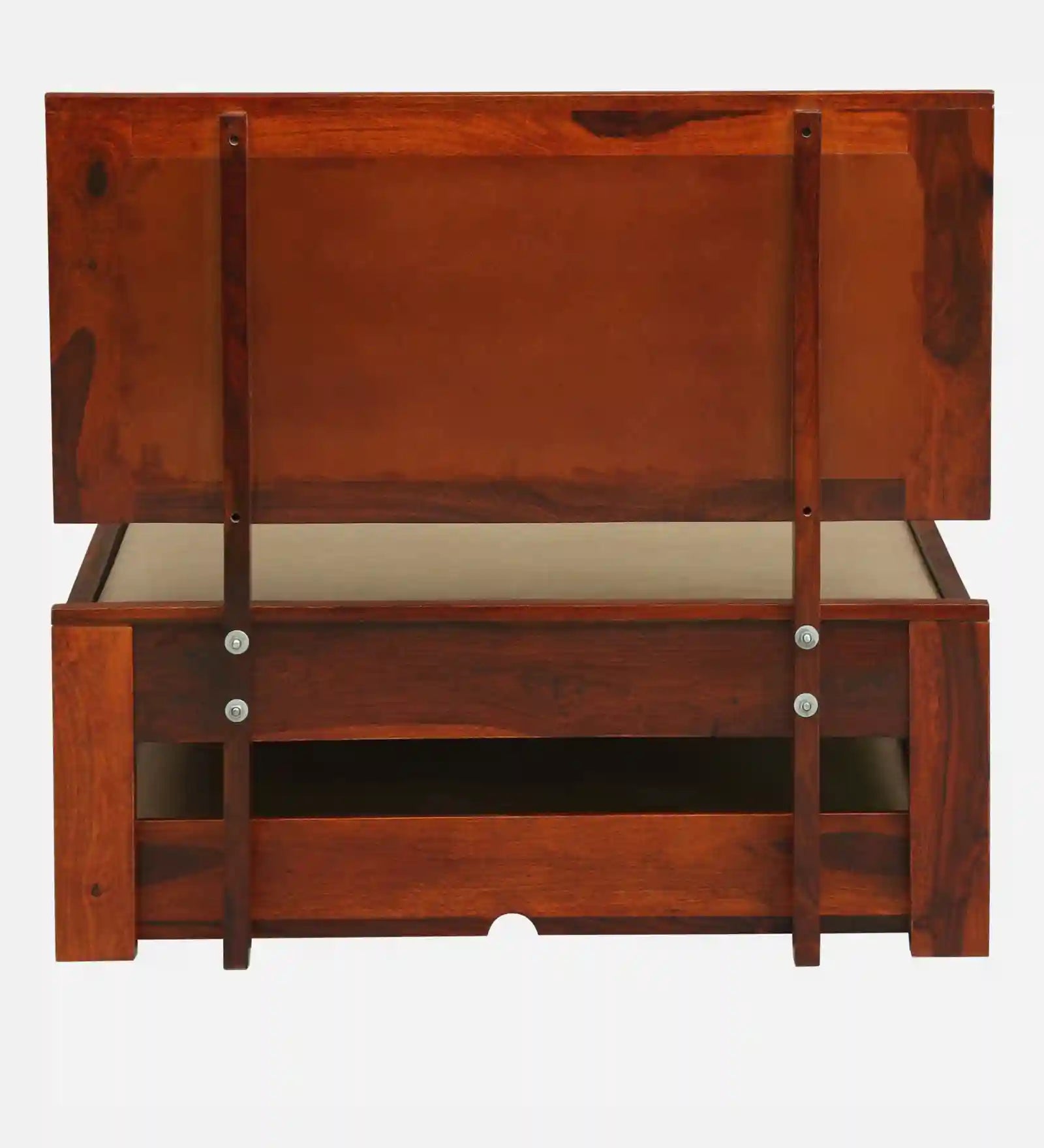 Nivasa solid wood bed with trundle clean modern wooden bed India