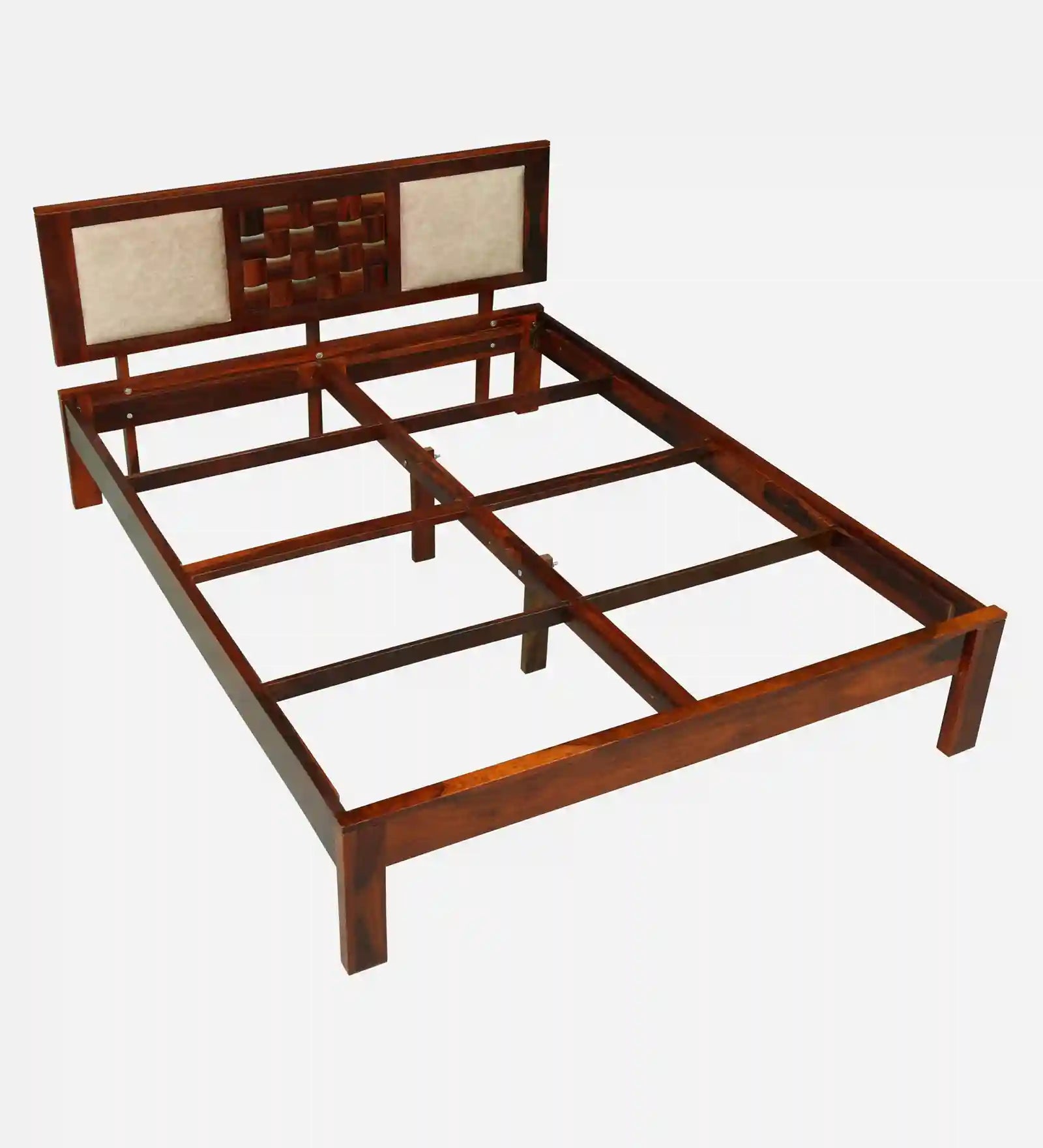 Nivasa solid wood queen bed clean look bedroom style