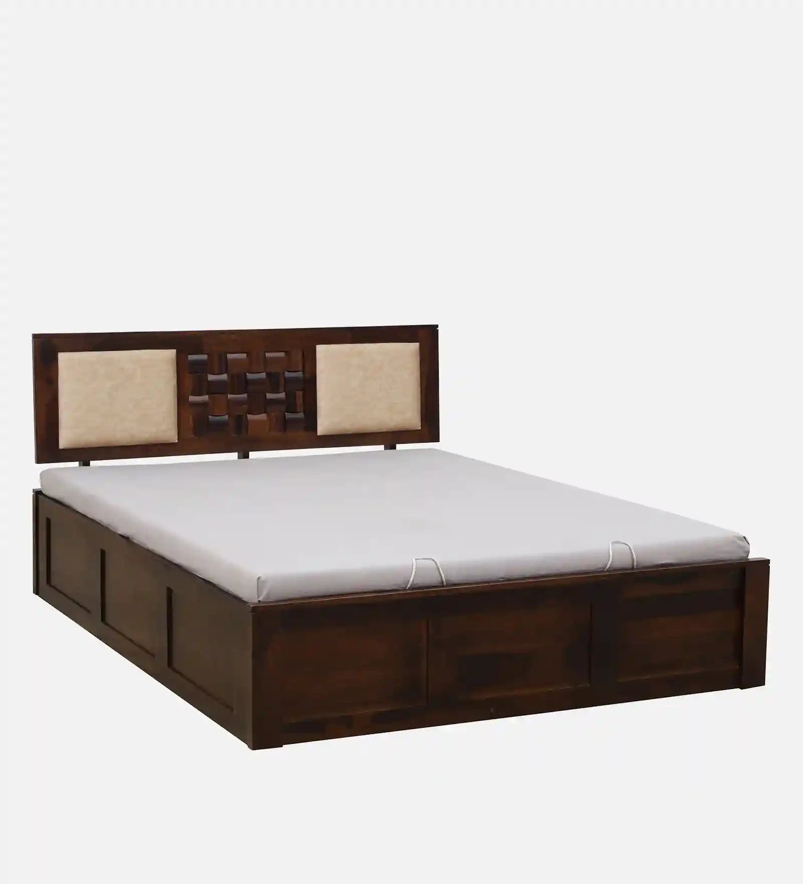solid wood queen size hydraulic storage bed sheesham furniture india