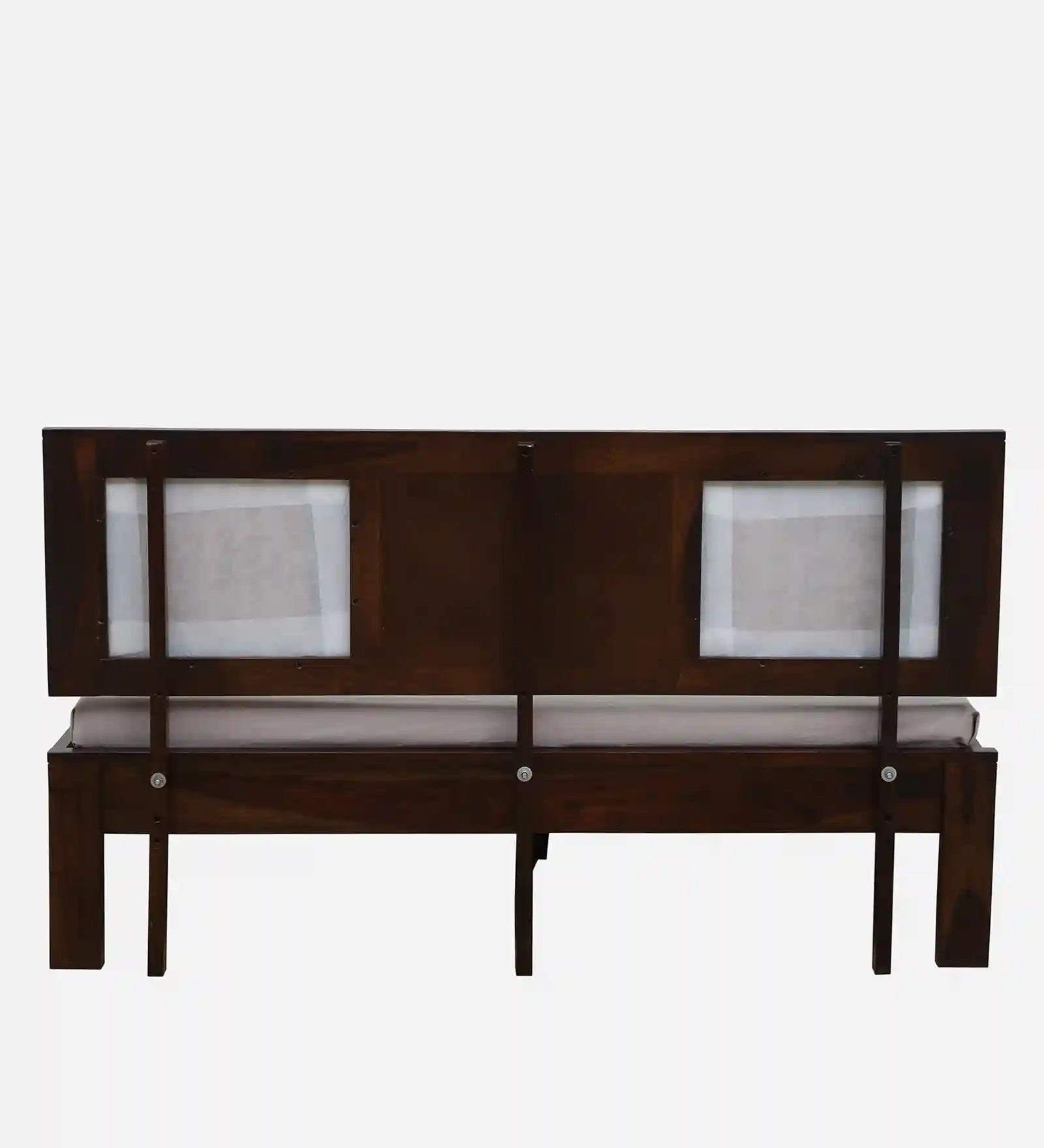 Nivasa wooden queen bed no storage light modern frame